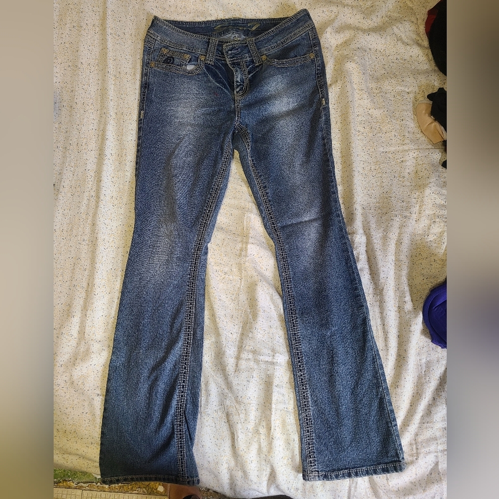 Seven7 jeans vintage mid rise slim boot cut sz 10 y2k